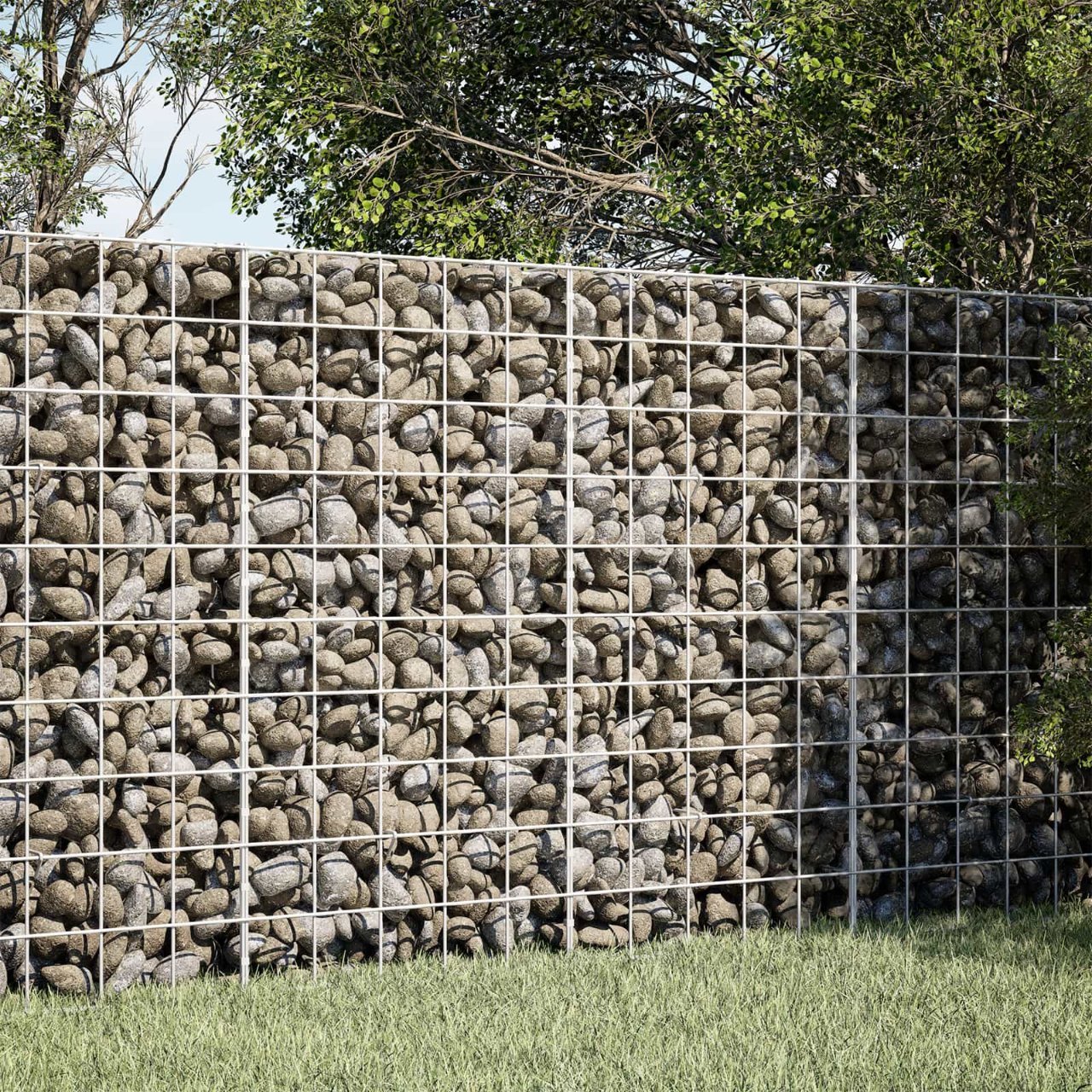 3464923_1.jpg vidaXL Gabión s drôtom 5 mm a sieťou 10x10 cm 50x10x100 cm – Obrázok 1
