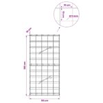 vidaXL Gabión s drôtom 5 mm a sieťou 10x10 cm 50x10x100 cm – Obrázok 6