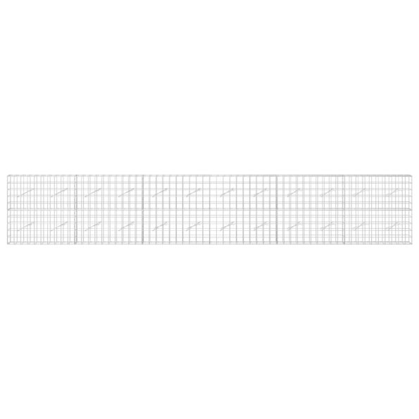 vidaXL Gabión s drôtom 5 mm a sieťou 10x10 cm 600x10x100 cm – Obrázok 3