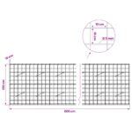vidaXL Gabión s drôtom 5 mm a sieťou 10x10 cm 600x10x100 cm – Obrázok 6