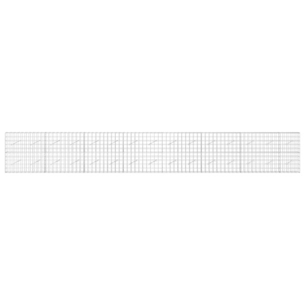 vidaXL Gabión s drôtom 5 mm a sieťou 10x10 cm 750x10x100 cm – Obrázok 3