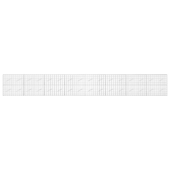 vidaXL Gabión s drôtom 5 mm a sieťou 10x10 cm 800x10x100 cm – Obrázok 3