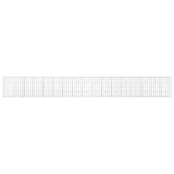 vidaXL Gabión s drôtom 5 mm a sieťou 10x10 cm 850x10x100 cm – Obrázok 3