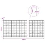 vidaXL Gabión s drôtom 5 mm a sieťou 10x10 cm 850x10x100 cm – Obrázok 6
