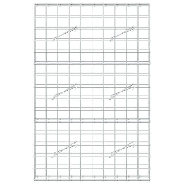 vidaXL Gabión s drôtom 5 mm a sieťou 10x10 cm 100x10x150 cm – Obrázok 3