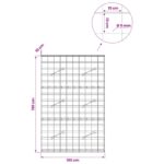 vidaXL Gabión s drôtom 5 mm a sieťou 10x10 cm 100x10x150 cm – Obrázok 6