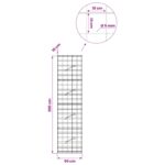 vidaXL Gabión s drôtom 5 mm a sieťou 10x10 cm 50x10x200 cm – Obrázok 6