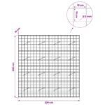 vidaXL Gabión s drôtom 5 mm a sieťou 10x10 cm 200x10x200 cm – Obrázok 6
