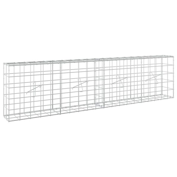 vidaXL Gabión s drôtom 5 mm a sieťou 10x10 cm 200x20x50 cm – Obrázok 2