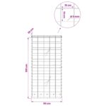 vidaXL Gabión s drôtom 5 mm a sieťou 10x10 cm 50x20x100 cm – Obrázok 6