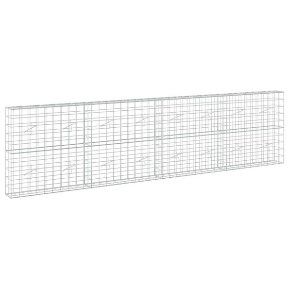 vidaXL Gabión s drôtom 5 mm a sieťou 10x10 cm 400x20x100 cm – Obrázok 2