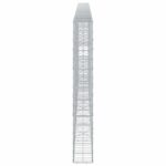 vidaXL Gabión s drôtom 5 mm a sieťou 10x10 cm 700x20x150 cm – Obrázok 4