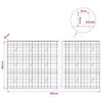 vidaXL Gabión s drôtom 5 mm a sieťou 10x10 cm 700x20x150 cm – Obrázok 6