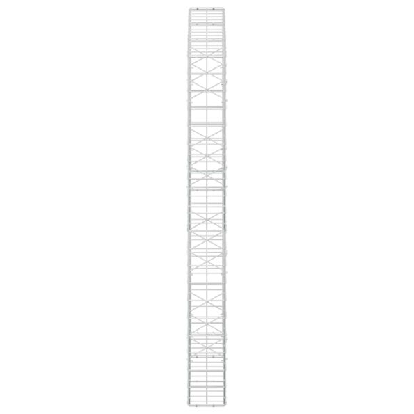 vidaXL Gabión s drôtom 5 mm a sieťou 10x10 cm 150x20x200 cm – Obrázok 4