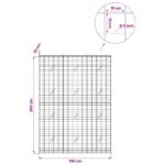 vidaXL Gabión s drôtom 5 mm a sieťou 10x10 cm 150x20x200 cm – Obrázok 6