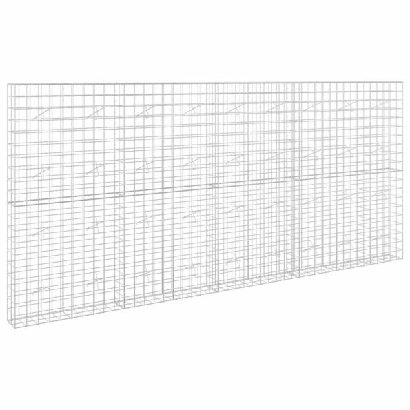 vidaXL Gabión s drôtom 5 mm a sieťou 10x10 cm 450x20x200 cm – Obrázok 2