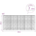 vidaXL Gabión s drôtom 5 mm a sieťou 10x10 cm 450x20x200 cm – Obrázok 6