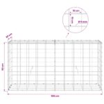 vidaXL Gabión s drôtom 5 mm a sieťou 10x10 cm 100x30x50 cm – Obrázok 6