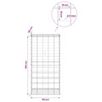 vidaXL Gabión s drôtom 5 mm a sieťou 10x10 cm 50x30x100 cm – Obrázok 6