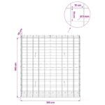 vidaXL Gabión s drôtom 5 mm a sieťou 10x10 cm 100x30x100 cm – Obrázok 6