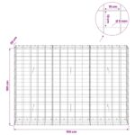vidaXL Gabión s drôtom 5 mm a sieťou 10x10 cm 150x30x100 cm – Obrázok 6