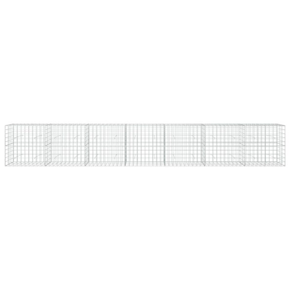 vidaXL Gabión s drôtom 5 mm a sieťou 10x10 cm 700x30x100 cm – Obrázok 3