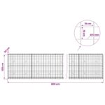 vidaXL Gabión s drôtom 5 mm a sieťou 10x10 cm 800x30x100 cm – Obrázok 6