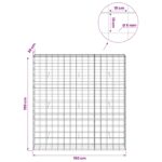 vidaXL Gabión s drôtom 5 mm a sieťou 10x10 cm 150x30x150 cm – Obrázok 6