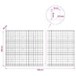 vidaXL Gabión s drôtom 5 mm a sieťou 10x10 cm 700x30x150 cm – Obrázok 6