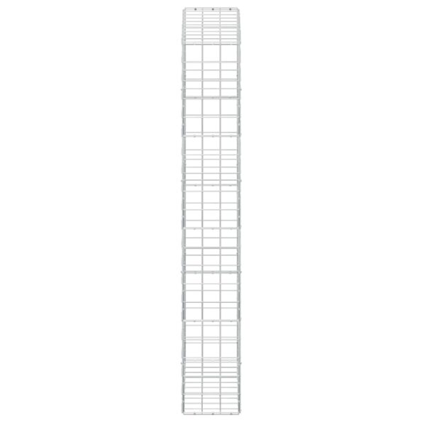vidaXL Gabión s drôtom 5 mm a sieťou 10x10 cm 100x30x200 cm – Obrázok 4