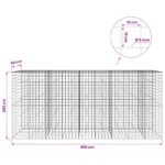 vidaXL Gabión s drôtom 5 mm a sieťou 10x10 cm 450x30x200 cm – Obrázok 6