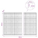 vidaXL Gabión s drôtom 5 mm a sieťou 10x10 cm 700x30x200 cm – Obrázok 6