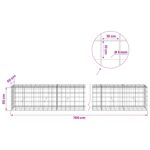 vidaXL Gabión s drôtom 5 mm a sieťou 10x10 cm 700x50x50 cm – Obrázok 6
