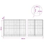 vidaXL Gabión s drôtom 5 mm a sieťou 10x10 cm 550x50x100 cm – Obrázok 6