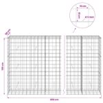 vidaXL Gabión s drôtom 5 mm a sieťou 10x10 cm 650x50x150 cm – Obrázok 6