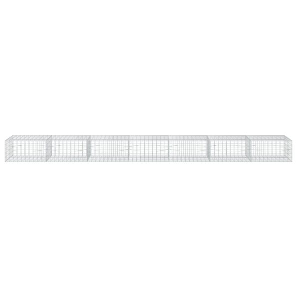 vidaXL Gabión s drôtom 5 mm a sieťou 10x10 cm 700x100x50 cm – Obrázok 3