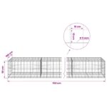 vidaXL Gabión s drôtom 5 mm a sieťou 10x10 cm 700x100x50 cm – Obrázok 6