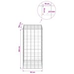 vidaXL Gabión s drôtom 5 mm a sieťou 10x10 cm 50x100x100 cm – Obrázok 6