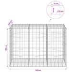 vidaXL Gabión s drôtom 5 mm a sieťou 10x10 cm 150x100x100 cm – Obrázok 6