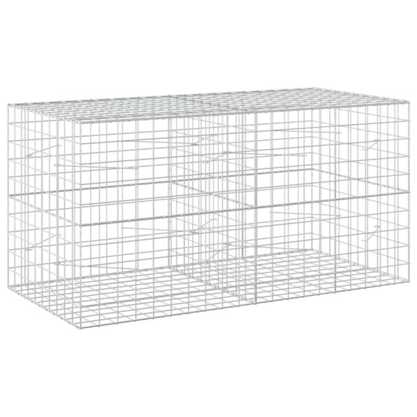 vidaXL Gabión s drôtom 5 mm a sieťou 10x10 cm 200x100x100 cm – Obrázok 2