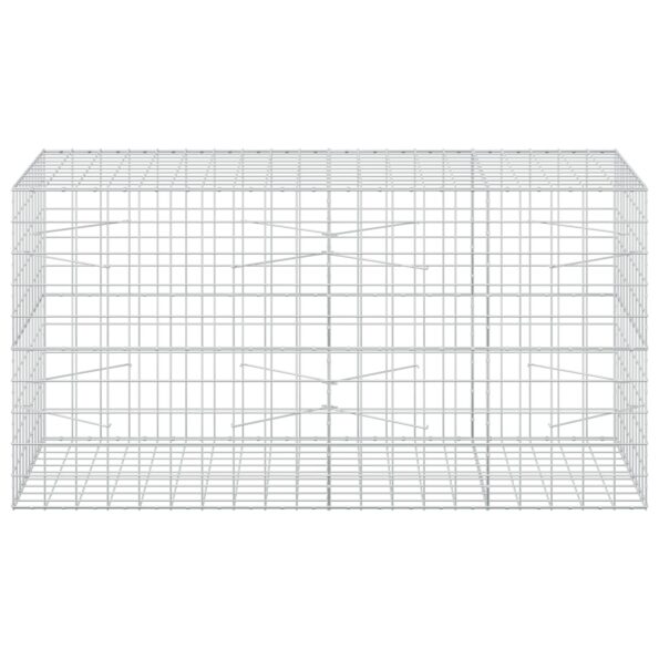 vidaXL Gabión s drôtom 5 mm a sieťou 10x10 cm 200x100x100 cm – Obrázok 3