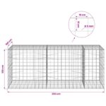 vidaXL Gabión s drôtom 5 mm a sieťou 10x10 cm 250x100x100 cm – Obrázok 6