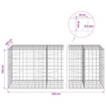 vidaXL Gabión s drôtom 5 mm a sieťou 10x10 cm 350x100x100 cm – Obrázok 6