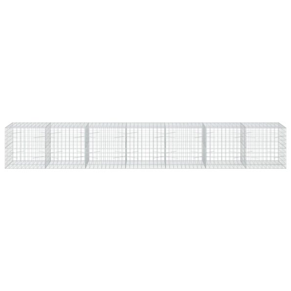 vidaXL Gabión s drôtom 5 mm a sieťou 10x10 cm 700x100x100 cm – Obrázok 3