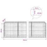 vidaXL Gabión s drôtom 5 mm a sieťou 10x10 cm 700x100x100 cm – Obrázok 6