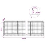 vidaXL Gabión s drôtom 5 mm a sieťou 10x10 cm 1200x100x100 cm – Obrázok 6