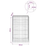 vidaXL Gabión s drôtom 5 mm a sieťou 10x10 cm 100x100x150 cm – Obrázok 6