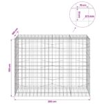 vidaXL Gabión s drôtom 5 mm a sieťou 10x10 cm 200x100x150 cm – Obrázok 6