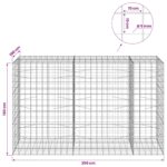 vidaXL Gabión s drôtom 5 mm a sieťou 10x10 cm 250x100x150 cm – Obrázok 6