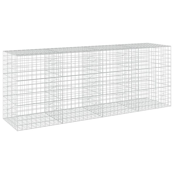 vidaXL Gabión s drôtom 5 mm a sieťou 10x10 cm 400x100x150 cm – Obrázok 2